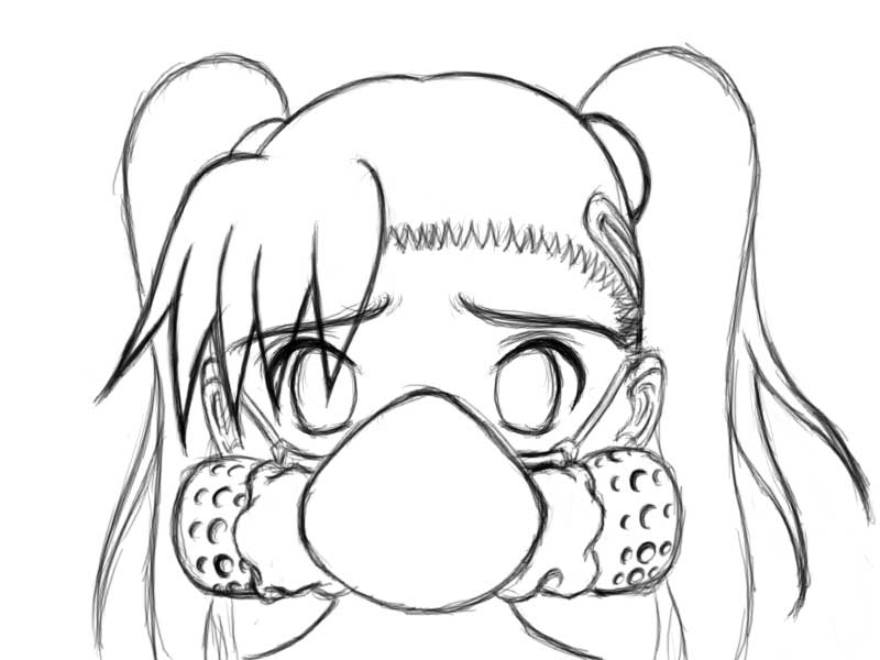 Gasmask
A wartime setting (shame I can't draw backgrounds yet) of a girl in a gasmask.
