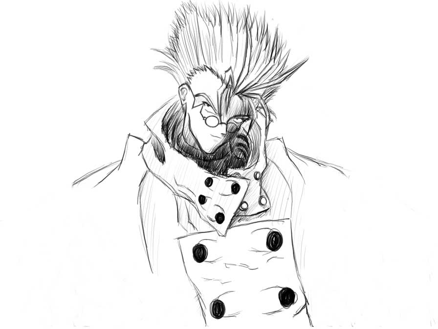 Vash
A sketch of Vash from Trigun. He came out looking a lot more evil that I intended though
