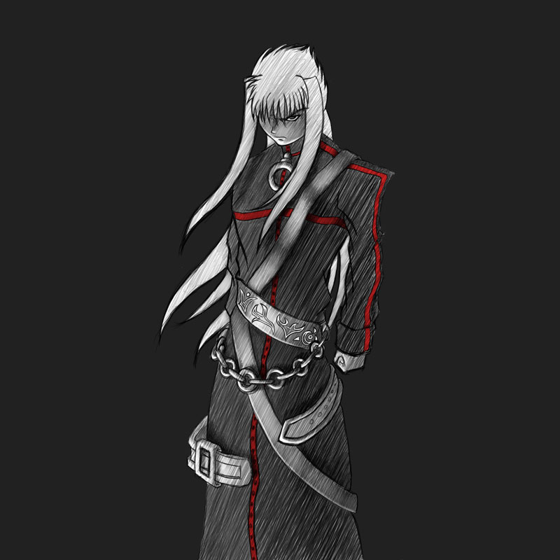 Dark
Can you see the Doom 3 influence anywhere?

This was drawn when I was in one of my dark periods - the shading is complete rubbish.
