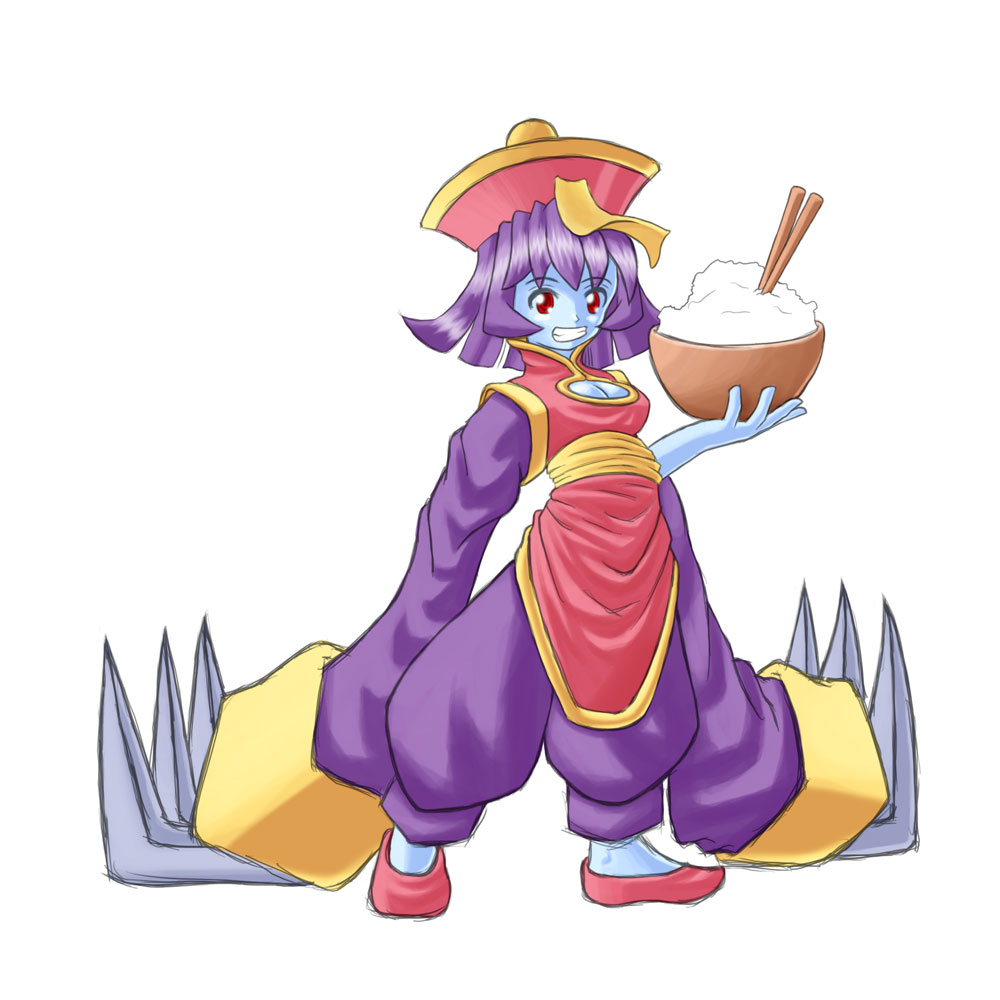 Lei Lei
With my last few pictures, I've started experimenting with much bolder colours than I previously used. When I originally started CGing, I found that I couldn't use bold colours as they ended up just being big blocks of solid colour and looked terrible. For that reason I started using much lighter shades.

As my CG has evolved, it's gotten to the point where I can use darker colours without the picture looking terrible anymore.
Keywords: Darkstalkers Vampire Saviour Savior Lei Lei LeiLei Hsien Ko