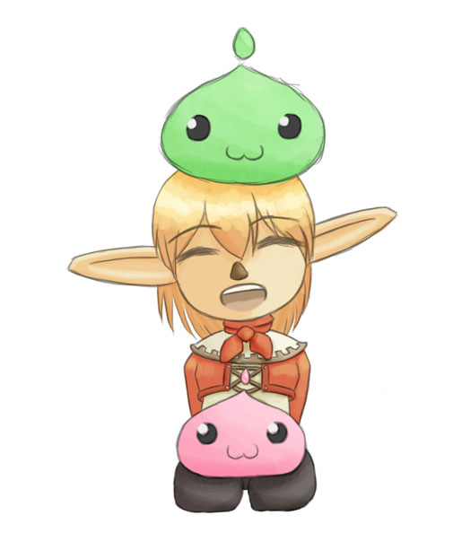 My Taru with Porings
A picture of my TaruTaru (Final Fantasy XI) playing with some porings (Ragnarok Online)
Keywords: Final Fantasy XI Taru White Mage