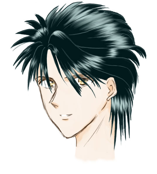 Tamahome
Apalling. With what I know these days, I could CG this hair much better ; ;
