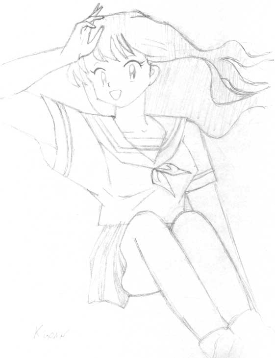 Kagome
Curse me for having drawn so lightly. This is a copy of Kagome from Inu Yasha
Keywords: kagome