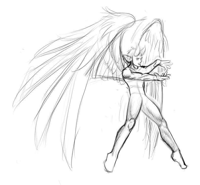 Demon / Angel
I thought I'd upload some old, unfinished pictures that have been laying around: A random angel / devil picture.

