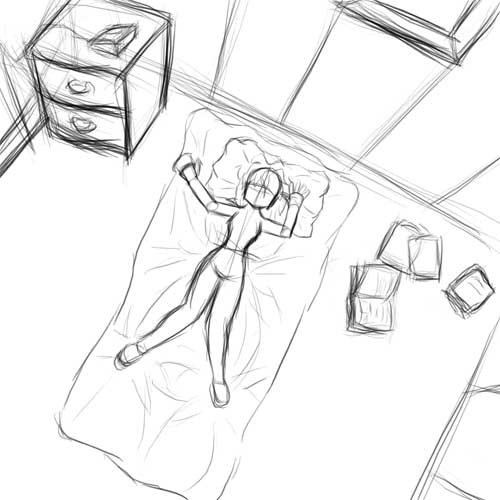 Room - Topdown
I thought I'd upload some old, unfinished pictures that have been laying around: This was my first and only attempt at using openCanvas some years ago. It's improved a lot since I tried it, so I may have another look.
